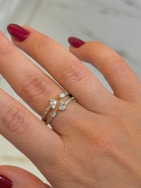 Özel Seri Yüzük 55 Gold Damla Taş Model 