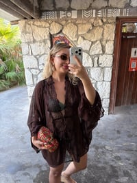 Sienna Dantel Bluz Kahverengi