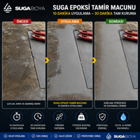 SUGA 2K MORTAR ÇİFT KOMPONENTLİ TAMİR MACUNU İNCE 13+6-SUGA BOYA | Suga Boya Market