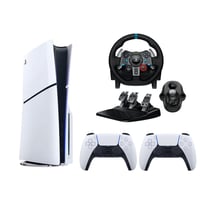  Playstation Sony PSCDLI1TB+D+G29 İthalatçı  Playstation 5 Slim Cd'li Edition + 2. Dualsense + G29 Driving Force Yarış Direksiyonu + Shifter