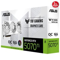 ASUS TUF-RTX5070TI-O16G-WHITE-GAMING-NVIDIA-GEFORCE-RTX 5070 TI-16GB GDDR7-256bit--OC-2xHDMI-3xDP-RGB-DLSS4 EKRAN KARTI