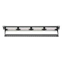 DIGITUS DN-91624U-CR 8P8C,LSA,ALTIN KONTAK 24 PORT CAT6 DOLU 1U ZIRHSIZ PATCH PANEL