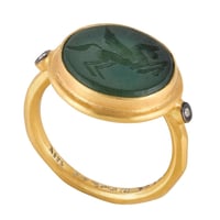 Yeşil Jade Pegasus Yüzük 