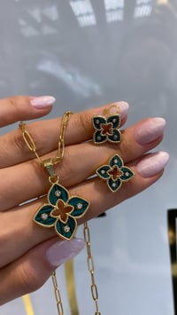 Bijoux Malachite Clover Kolye
