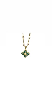 Bijoux Malachite Clover Kolye