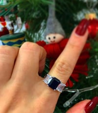 Bijoux Renkli Baugette Yüzük