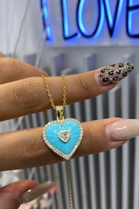 Blue Heart Kolye