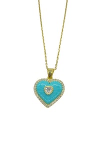 Blue Heart Kolye