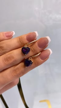 Cuore Purple Küpe