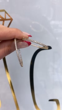 Goldie Halka Taşlı Küpe
