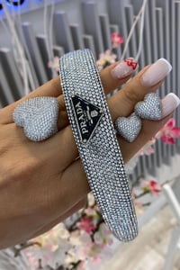 İthal Bigy Pave Cuore Küpe