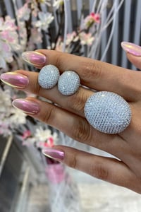 İthal Bigy Pave Ovy Küpe