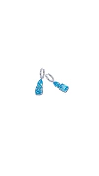 İthal Blue Drop Quare Küpe