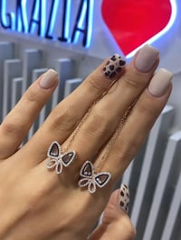 İthal Glass Butterfly Küpe