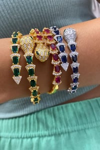 İthal Goldie  Baguette Snake Bilezik