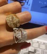 İthal Goldie Baugette Snake Sarmal Yüzük