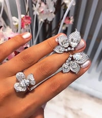 İthal Mozanite Butterflies Küpe