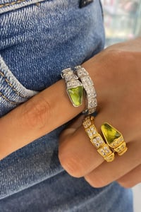 İthal Oil Green Snake Yüzük