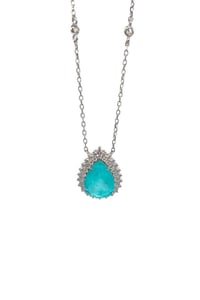 İthal Paraiba Drop Kolye