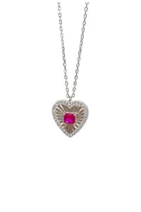 İthal Ruby Cuore Kolye