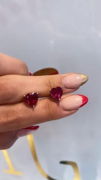 İthal Ruby Cuore Küpe