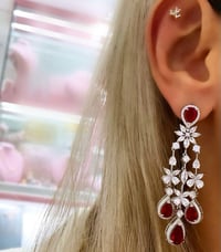 İthal Ruby Drop Marquise Küpe