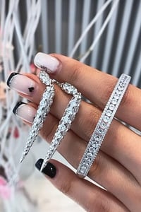 İthal Taşlı Lancia Küpe