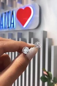 İthal Vip Seri Mozanite 4 Tırnak Tektaş Küpe