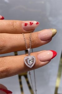 İthal Vip Seri Mozanite Cuore Kolye