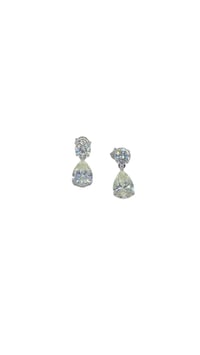 İthal Vip Seri Mozanite Damla Sallantılı Küpe