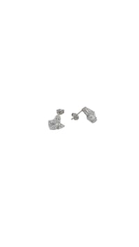 İthal Vip Seri Mozanite Drop Marquise Küpe