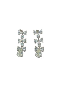 İthal Vip Seri Mozanite Fiyonk Drop Küpe