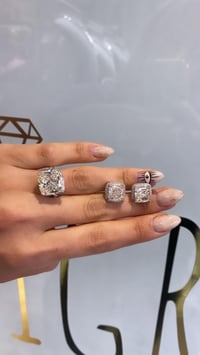 İthal  Vip Seri Mozanite Quare Küpe
