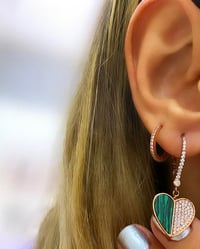 Malachite Kalp Küpe