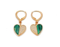 Malachite Kalp Küpe