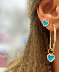 Minty Heart Küpe