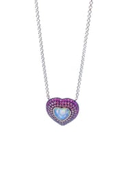 Opal Pinky Heart Kolye