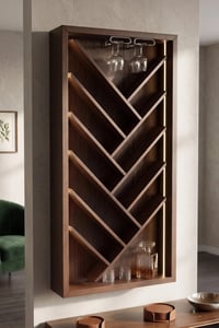 Çok Amaçlı DolapAvm 24Tepee Şişelik ve Şaraplık Venge 80 cm