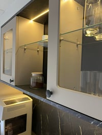 Kahve KöşesiAvm 24Mikel Masalı Siyah - Karamel Kahve Köşesi Led Aydınlatmalı %100 Mdf Ücretsiz Montaj 200*45*200