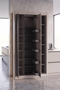 Kahve KöşesiAvm 24Nero Vitrinli Kiler Dolabı 115 cm Montaj Dahil