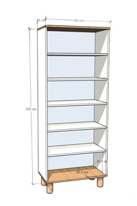 KitaplıkAvm 24Life Kitaplık %100 MDF