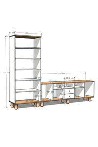 TV Sehpaları & ÜniteleriAvm 24Life TV Ünitesi ve Kitaplık %100 MDF