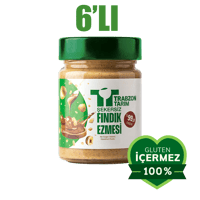 Trabzon Tarım Şekersiz %99.9 Fındık Ezmesi (Parçacıklı) 300g x 6 Adet