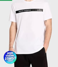 ARM BEYAZ SİYAH ŞERİTLİ ERKEK TSHİRT