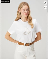 Bclub Beyaz Zincir Logolu Tshirt