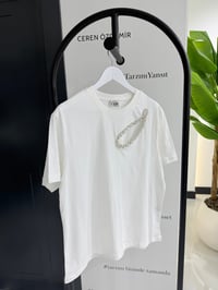 BClub Damla Taşlı Beyaz Tshirt