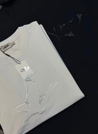BClub Kuş Nakışlı Taş Detaylı Tshirt