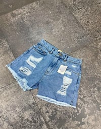 BClub Premium Destroy Jean Şort 