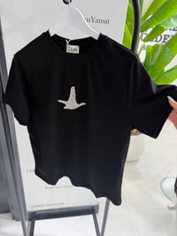 BClub Taşlı Kuş Detaylı Siyah Tshirt