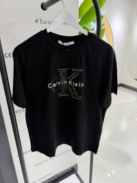 Ck Ön Logo Detaylı Siyah Tshirt